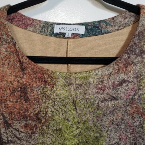 MISSLOOK Fall branches multi colored A-Line dress - Picture 2 of 10